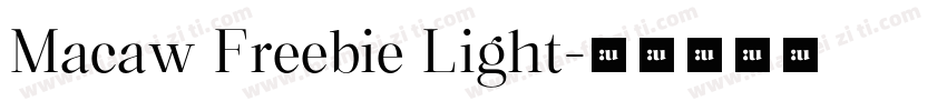 Macaw Freebie Light字体转换